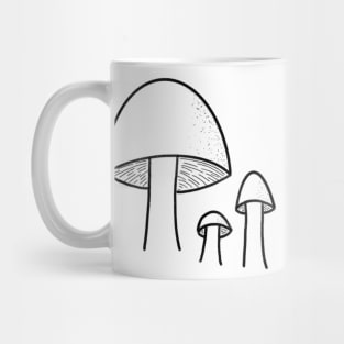 Trio of Mushrooms doodle Mug